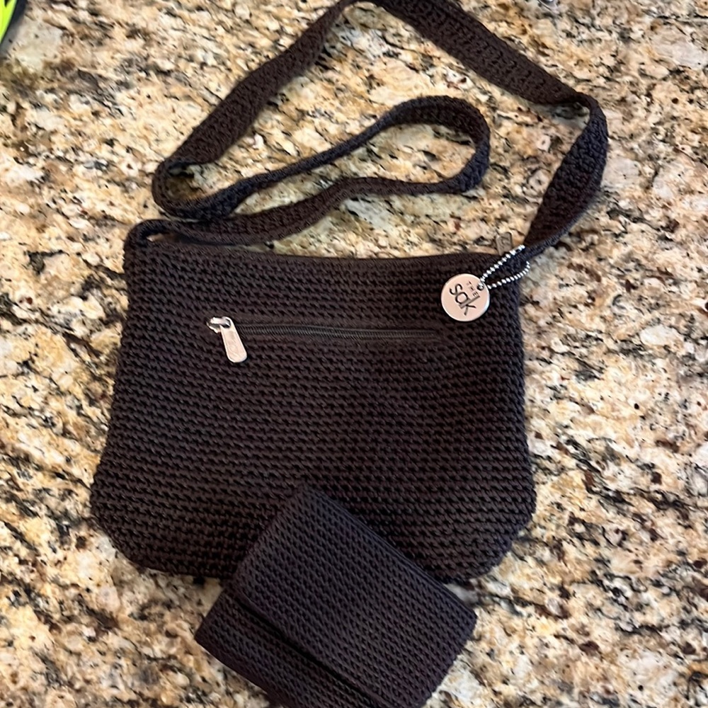 The SAK brown purse and wallet